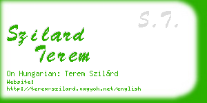 szilard terem business card